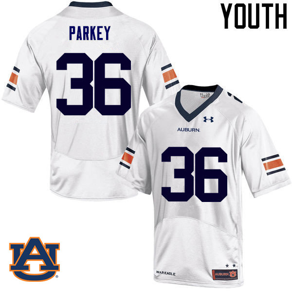 Youth Auburn Tigers #36 Cody Parkey College Football Jerseys Sale-White